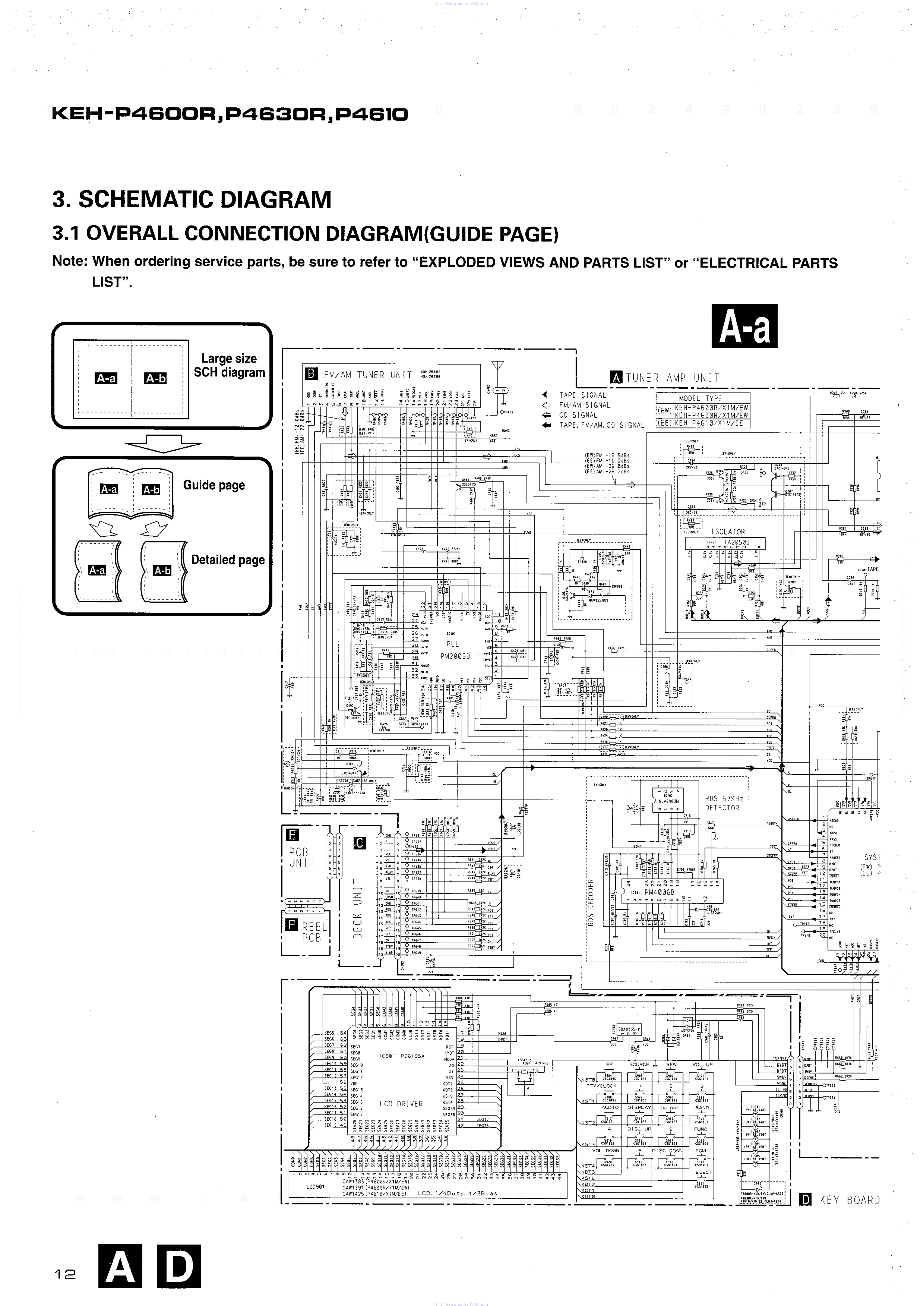 先锋PIONEER KEH-P4610音响电路图-1 先锋PIONEER KEH-P4610音响电路图-1