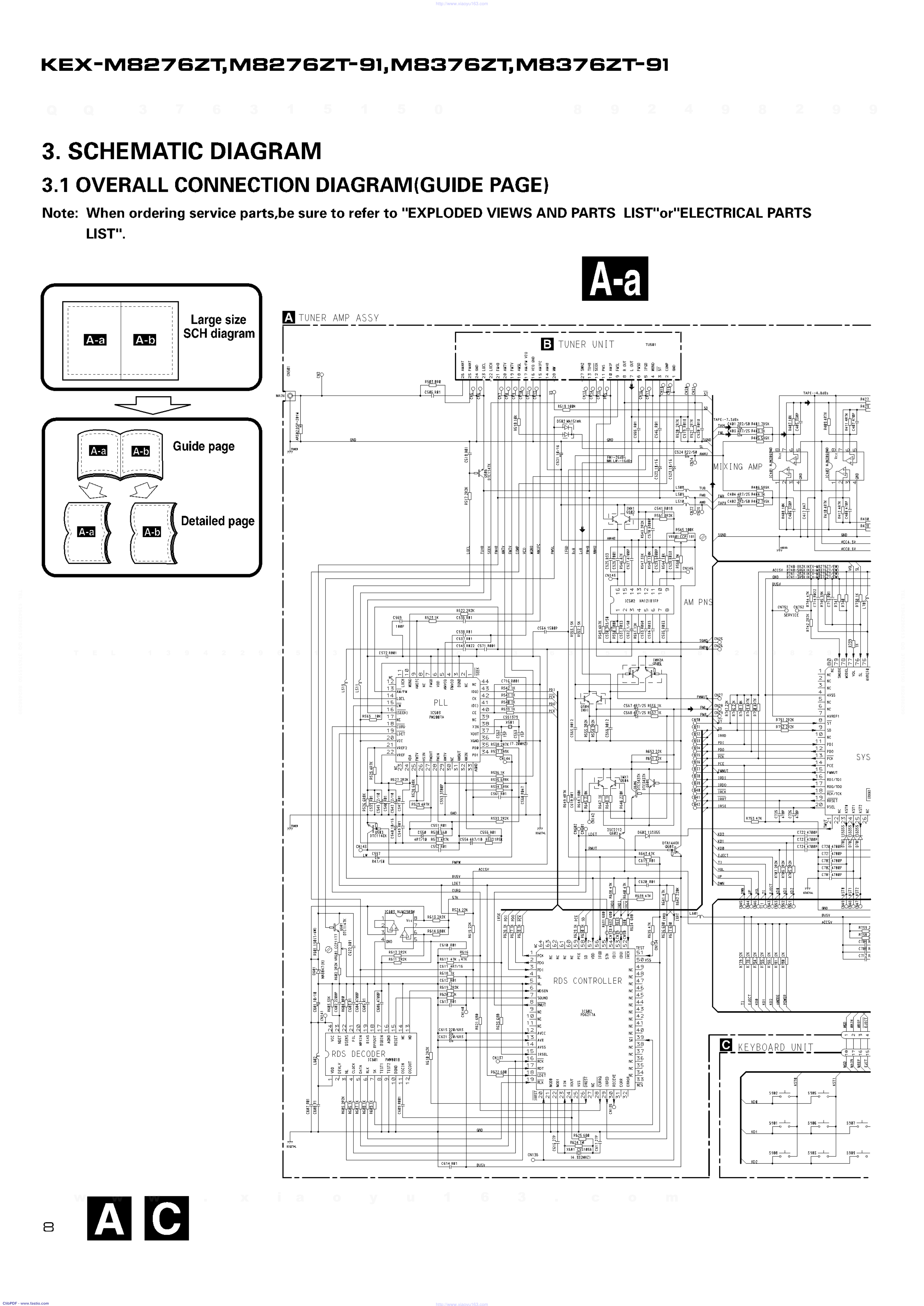 先锋PIONEER KEX-M8276ZT音响电路图-6 先锋PIONEER KEX-M8276ZT音响电路图-6
