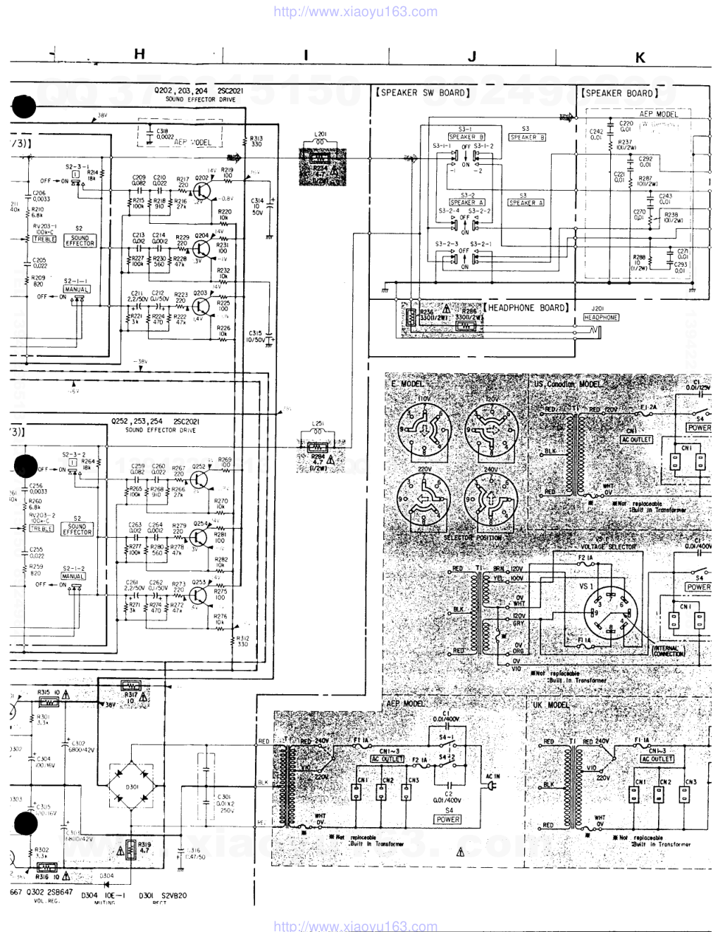 索尼SONY TA-AX22音响电路原理图-2 索尼SONY TA-AX22音响电路原理图-2