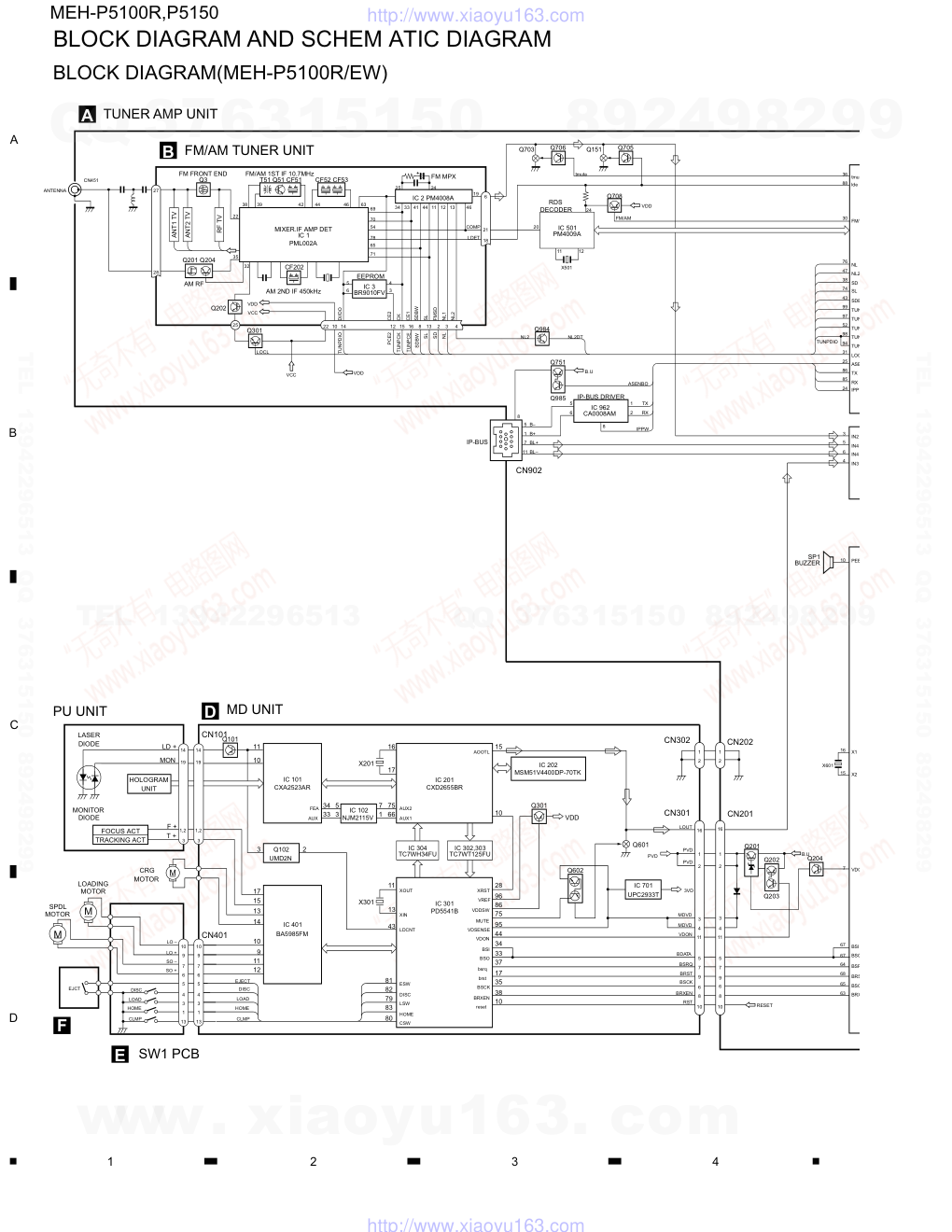 先锋PIONEER MEH-P5100R音响电路图-0 先锋PIONEER MEH-P5100R音响电路图-0