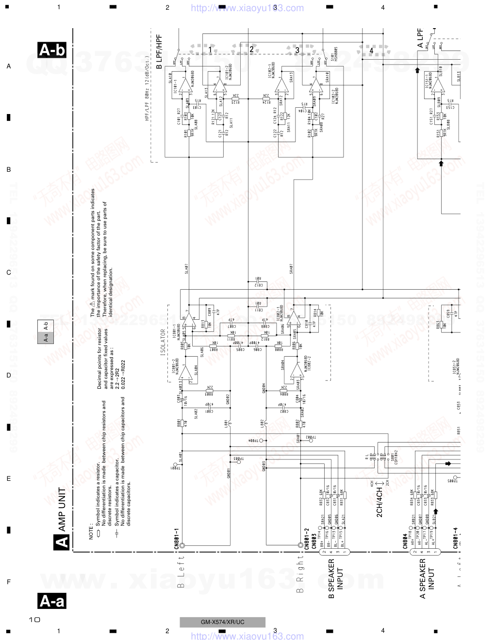 先锋PIONEER GM-X574音响电路图-9 先锋PIONEER GM-X574音响电路图-9