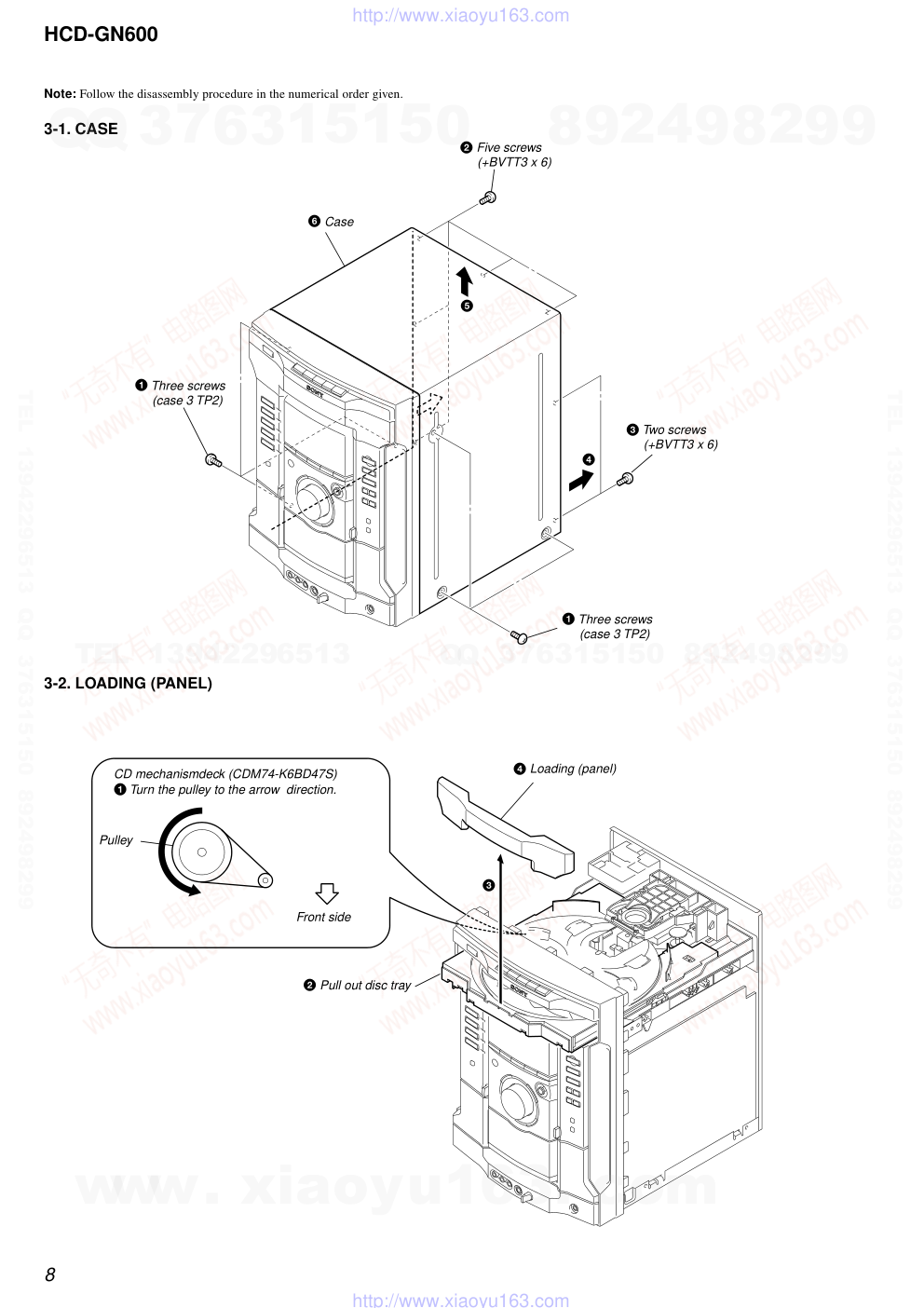 索尼SONY HCD-GN600音响电路图-7 索尼SONY HCD-GN600音响电路图-7