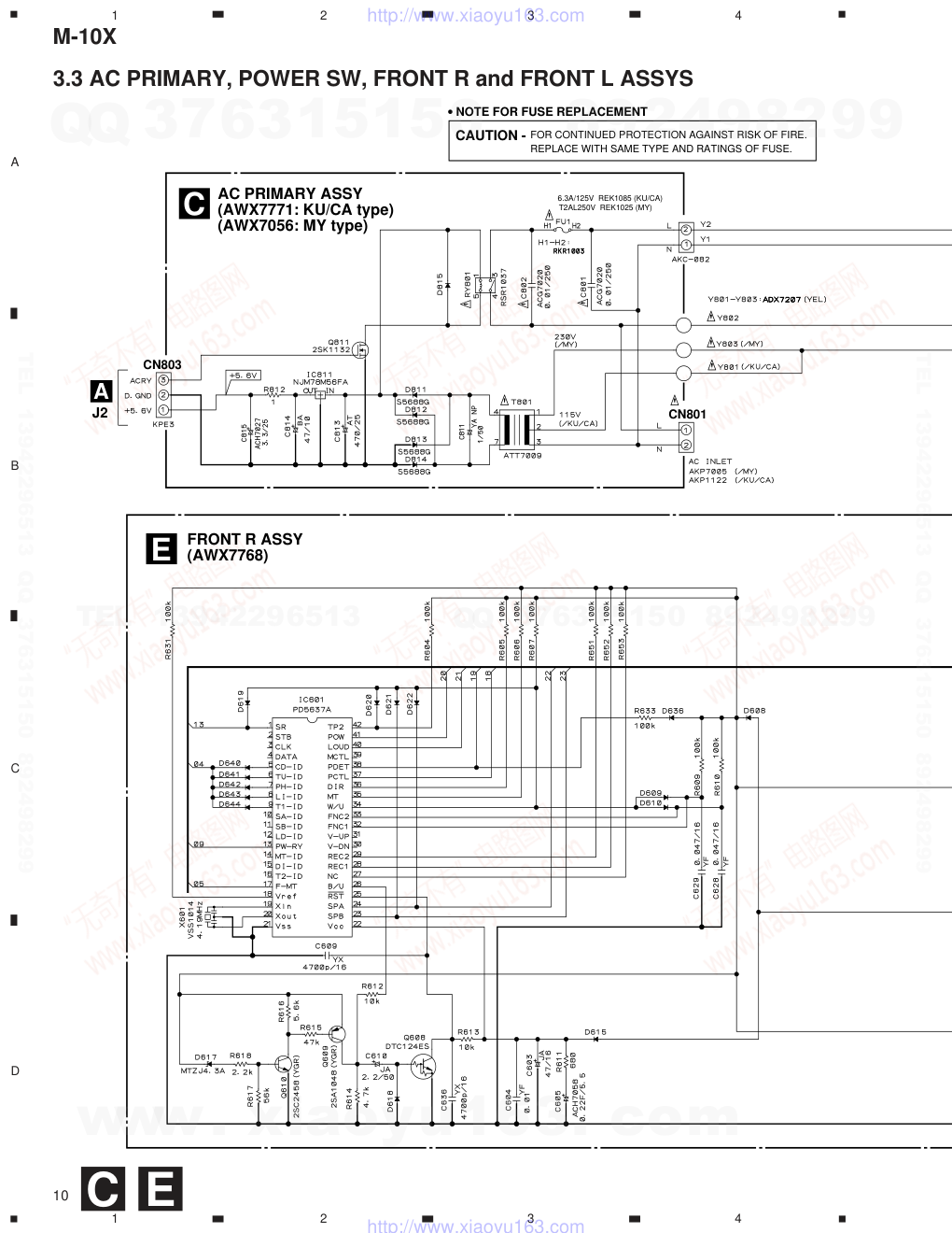 先锋PIONEER M-10X音响电路图-9 先锋PIONEER M-10X音响电路图-9