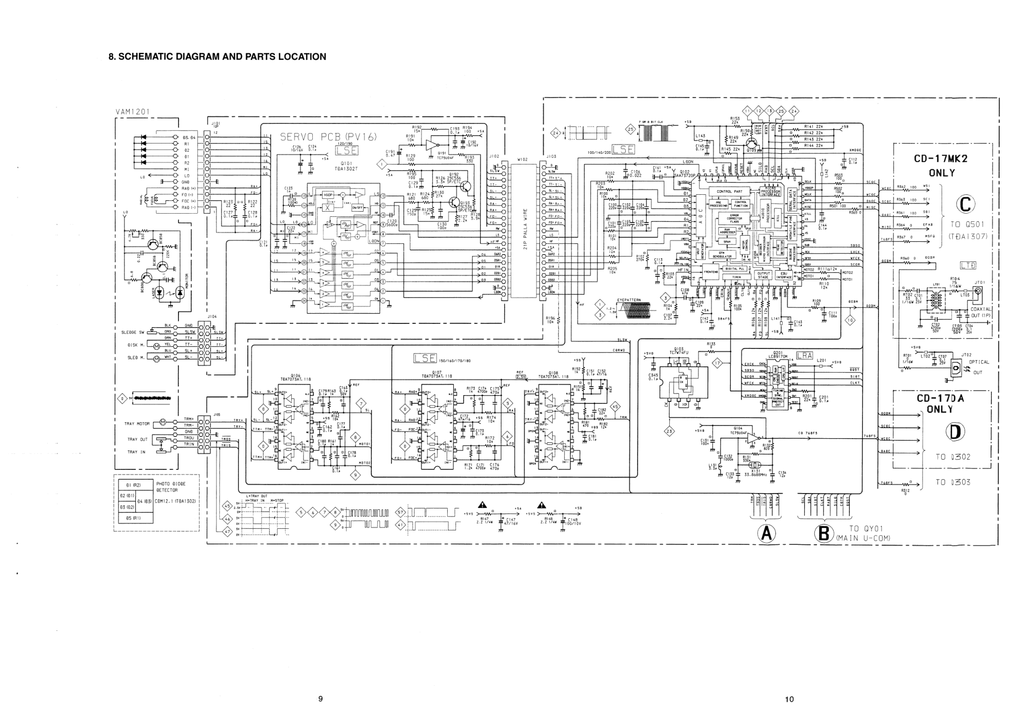 马兰士MARANTZ CD1722G音响电路图-8 马兰士MARANTZ CD1722G音响电路图-8