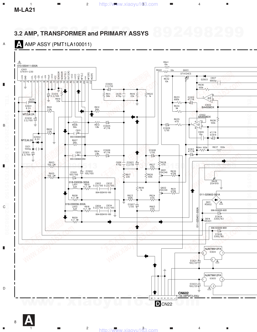 先锋PIONEER M-LA21音响电路图-7