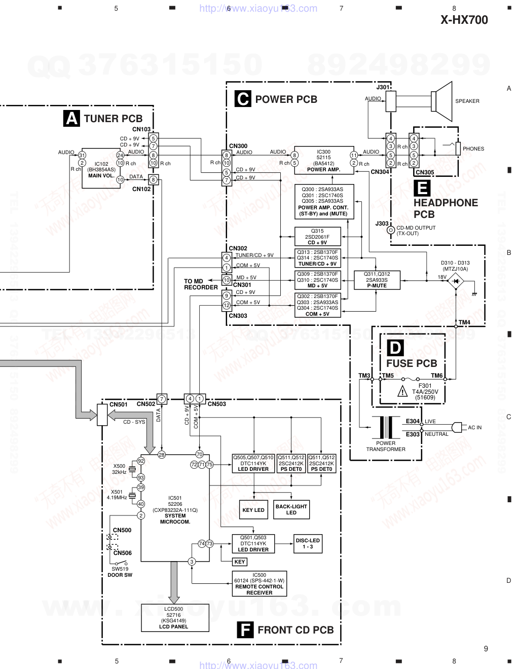 先锋PIONEER X-HX700电路图-8 先锋PIONEER X-HX700电路图-8