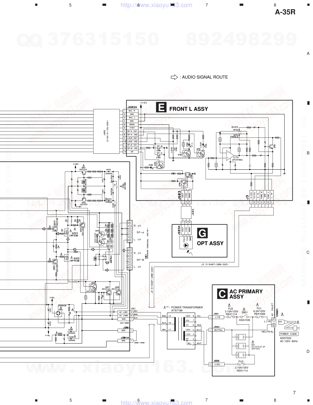 先锋PIONEER A-35R音响电路原理图-6 先锋PIONEER A-35R音响电路原理图-6