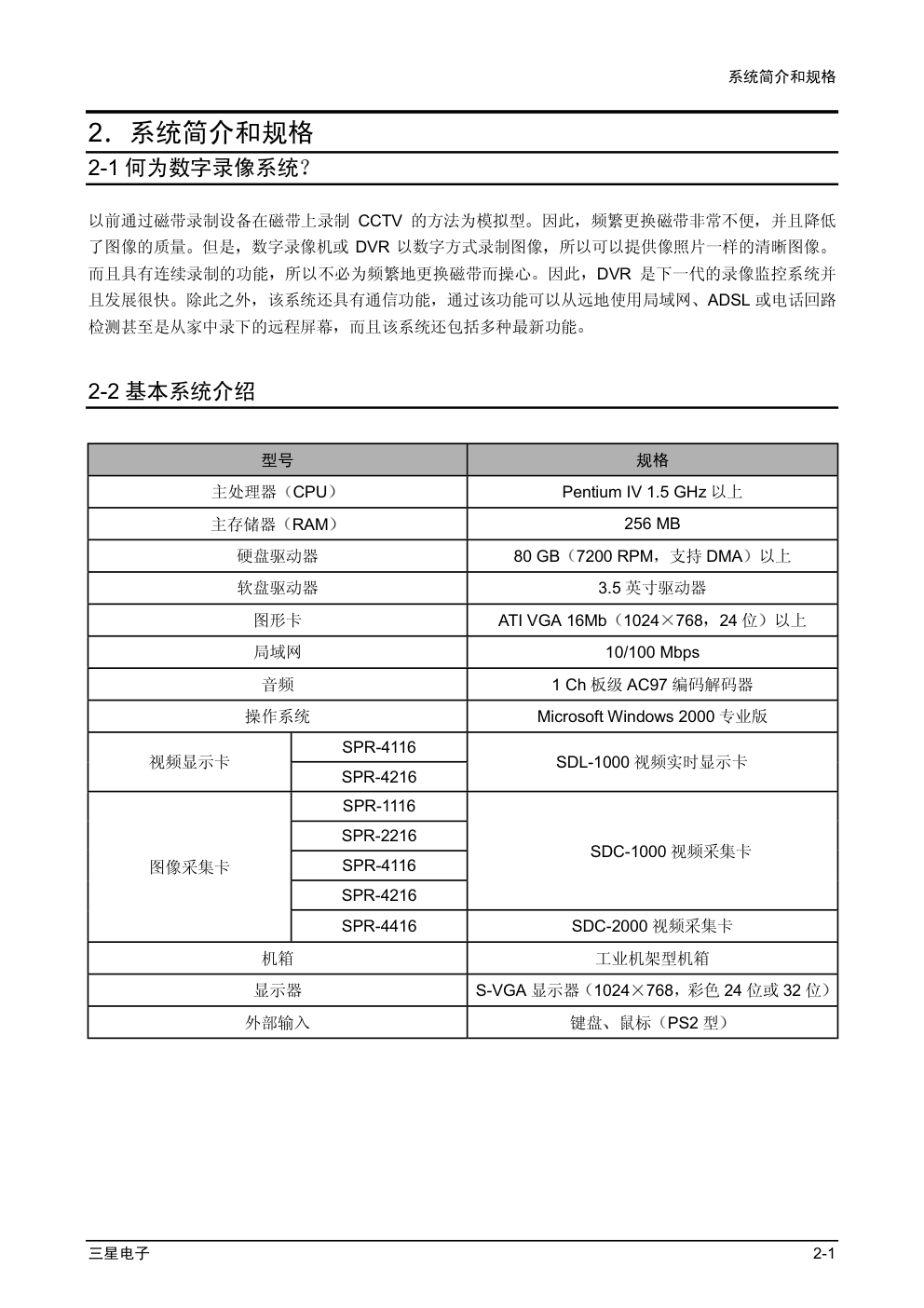 三星SPR-4416数字硬盘录像机维修手册-4 三星SPR-4416数字硬盘录像机维修手册-4