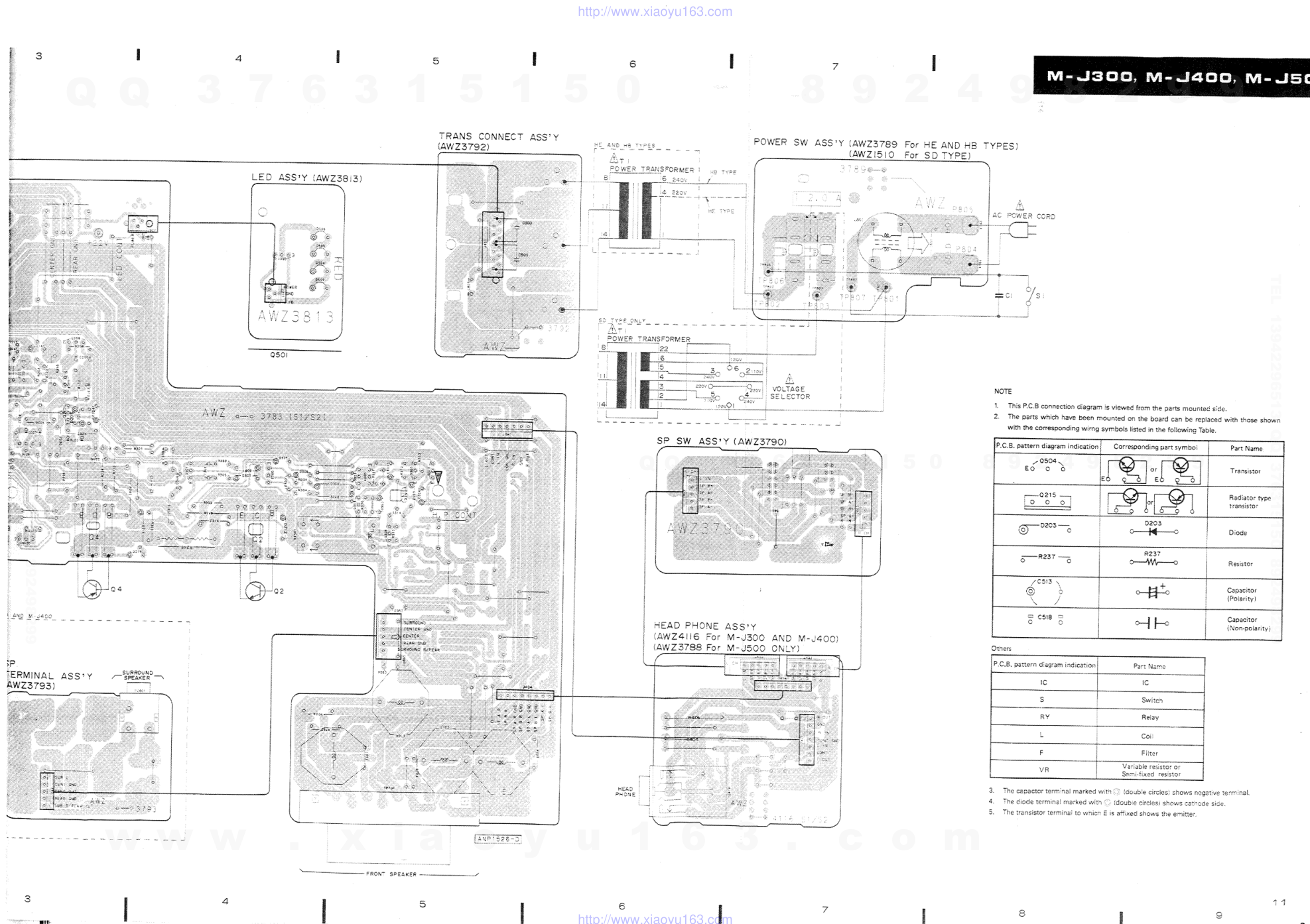 先锋PIONEER M-J300音响电路图-3