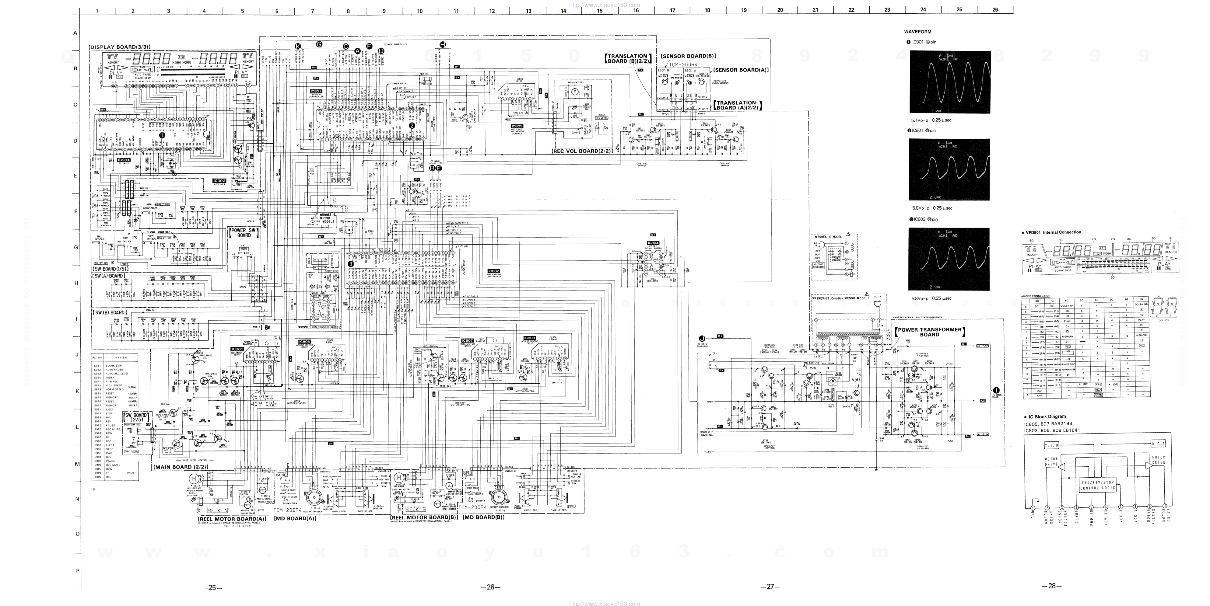 索尼SONY TC-WR99ES电路图-5 索尼SONY TC-WR99ES电路图-5