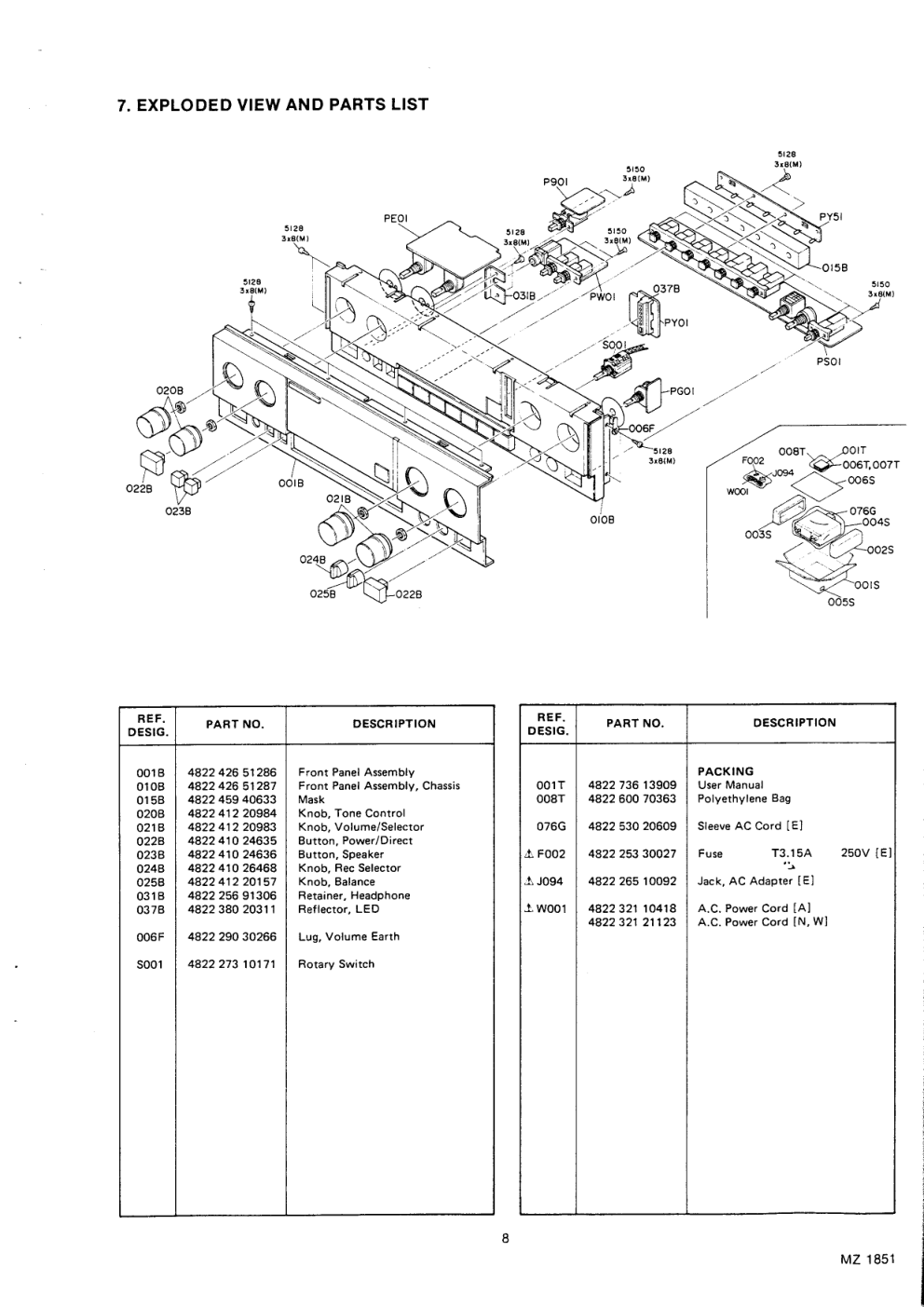 马兰士MARANTZ PM65AV音响电路图-8 马兰士MARANTZ PM65AV音响电路图-8