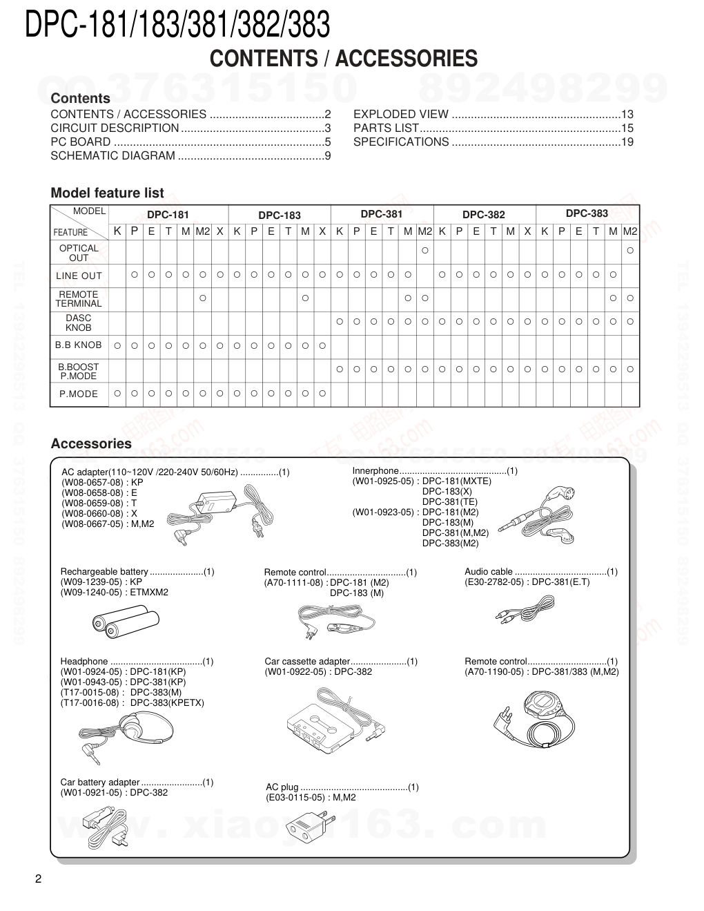建伍KENWOOD DPC-383 便携式CD播放机电路图-1