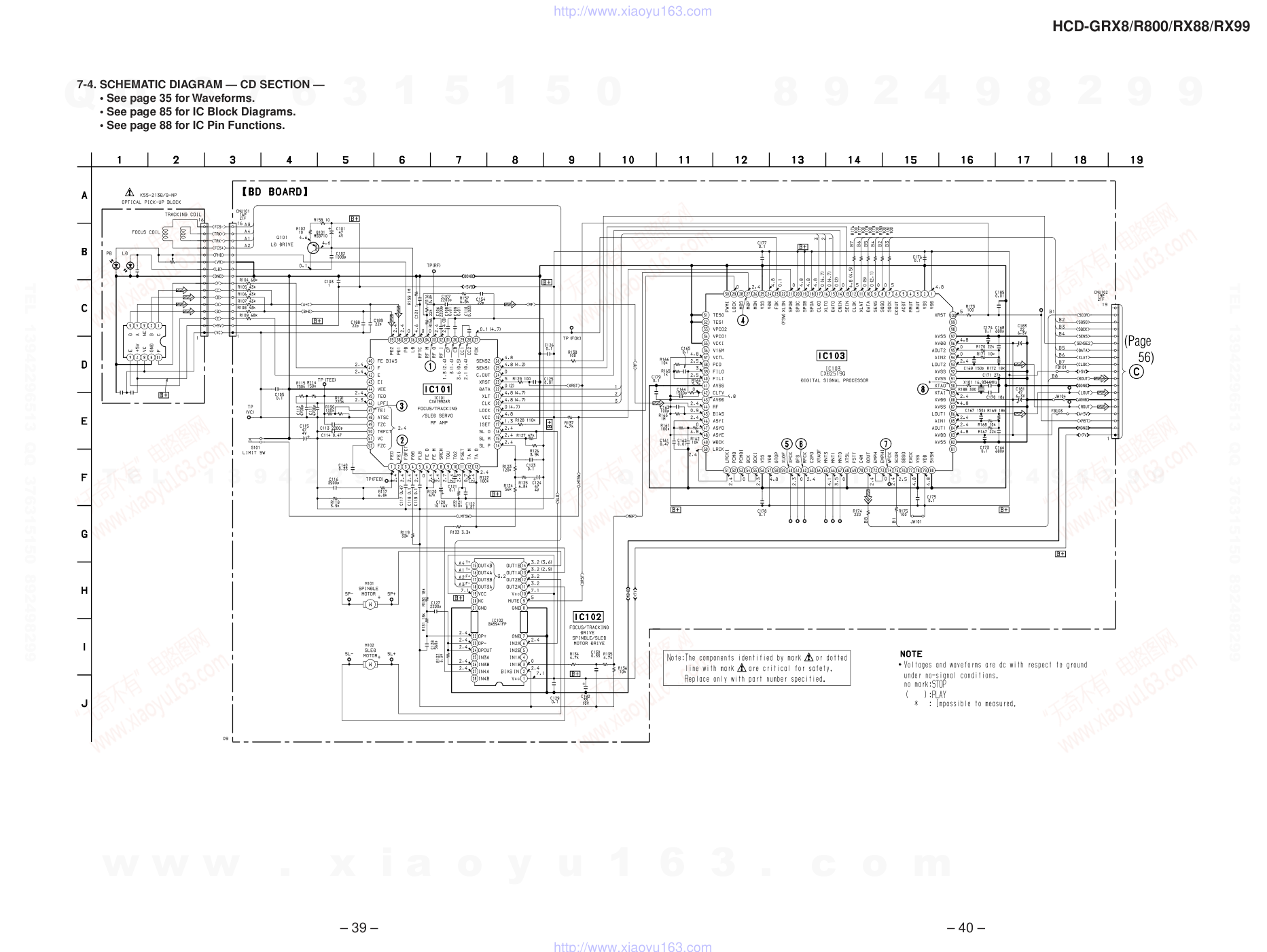 索尼SONY HCD-GRX8音响电路图-1 索尼SONY HCD-GRX8音响电路图-1