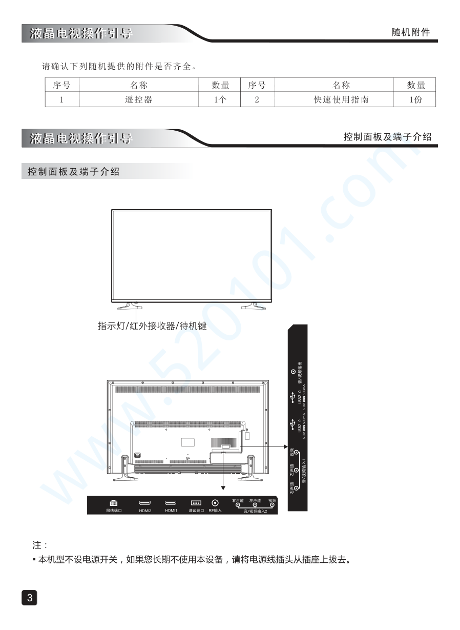 创维45E3500液晶电视说明书-4