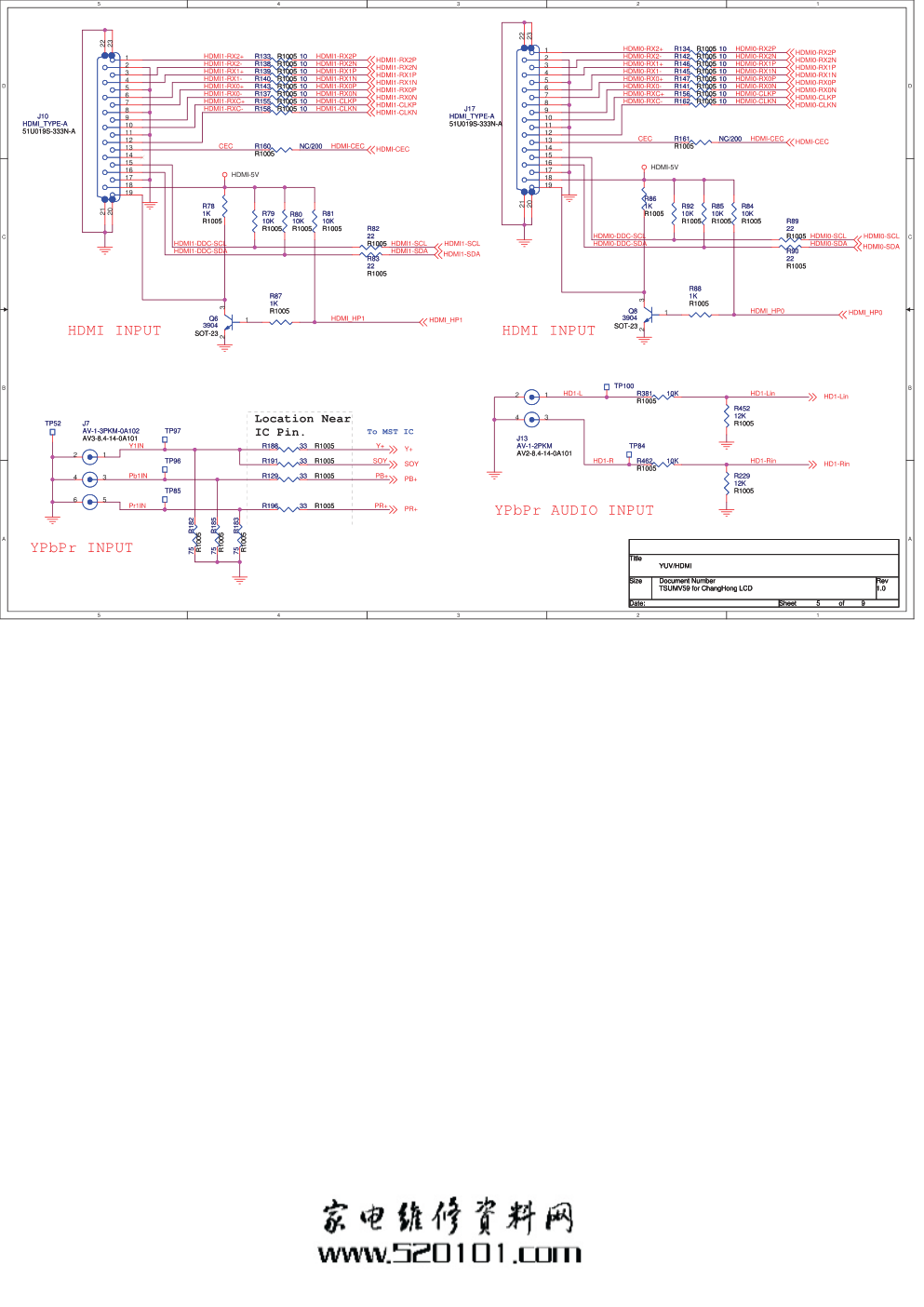 长虹LED32B2000C(L59)液晶电视(LS42S机芯)电路原理图-4 长虹LED32B2000C(L59)液晶电视(LS42S机芯)电路原理图-4