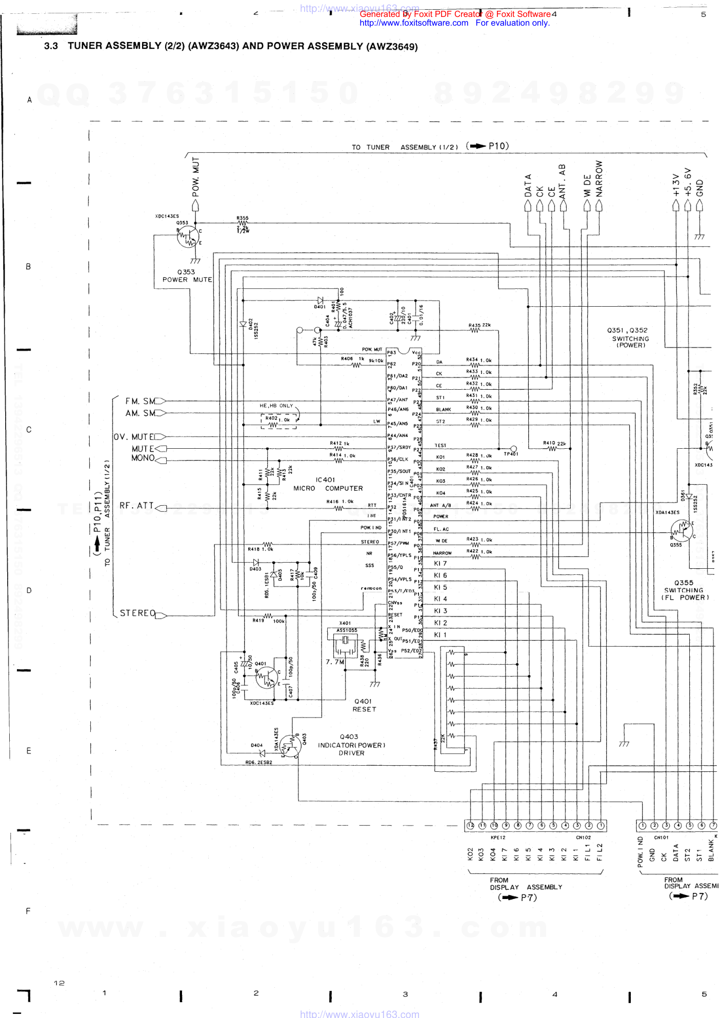 先锋PIONEER F-449-S音响电路图-8 先锋PIONEER F-449-S音响电路图-8