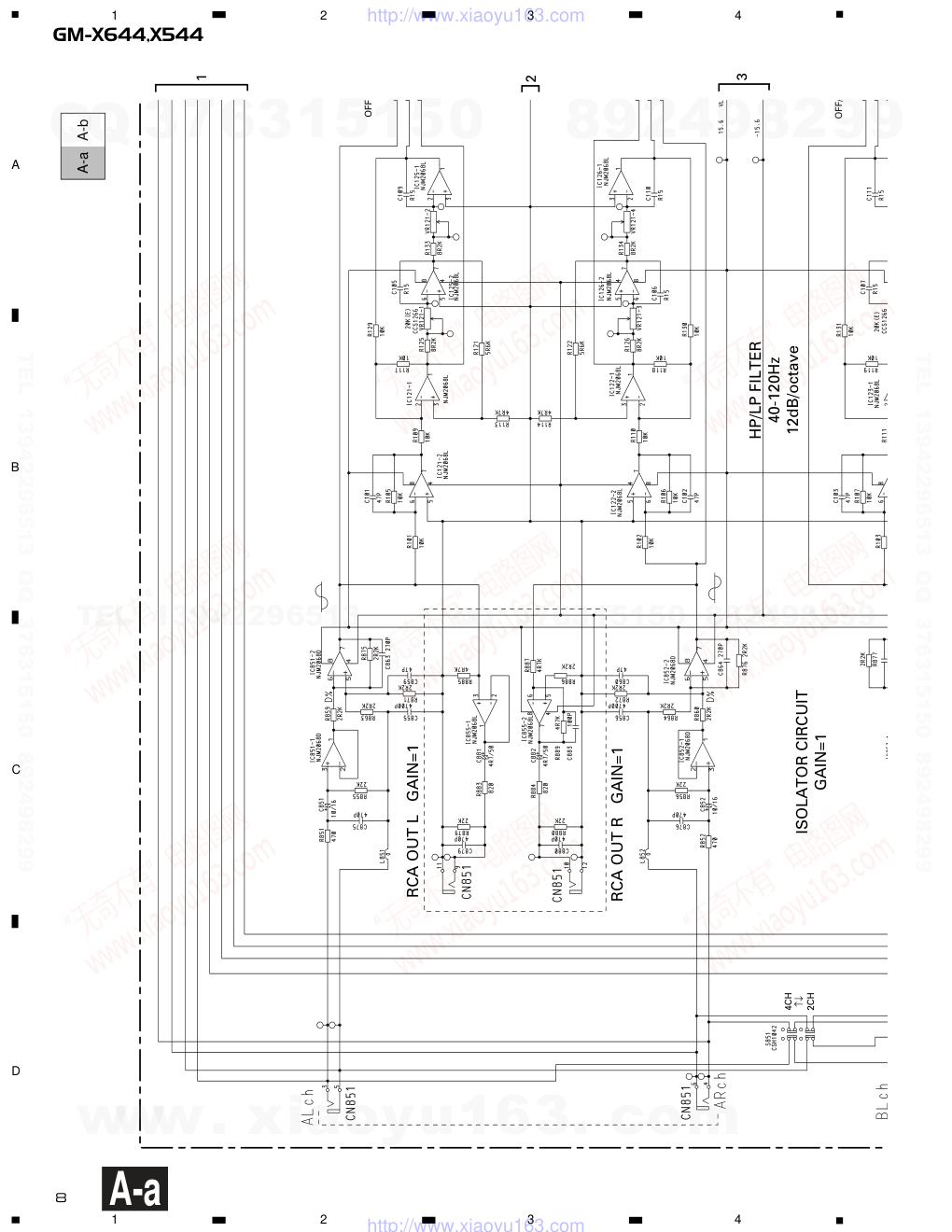 先锋PIONEER GM-X544音响电路图-7