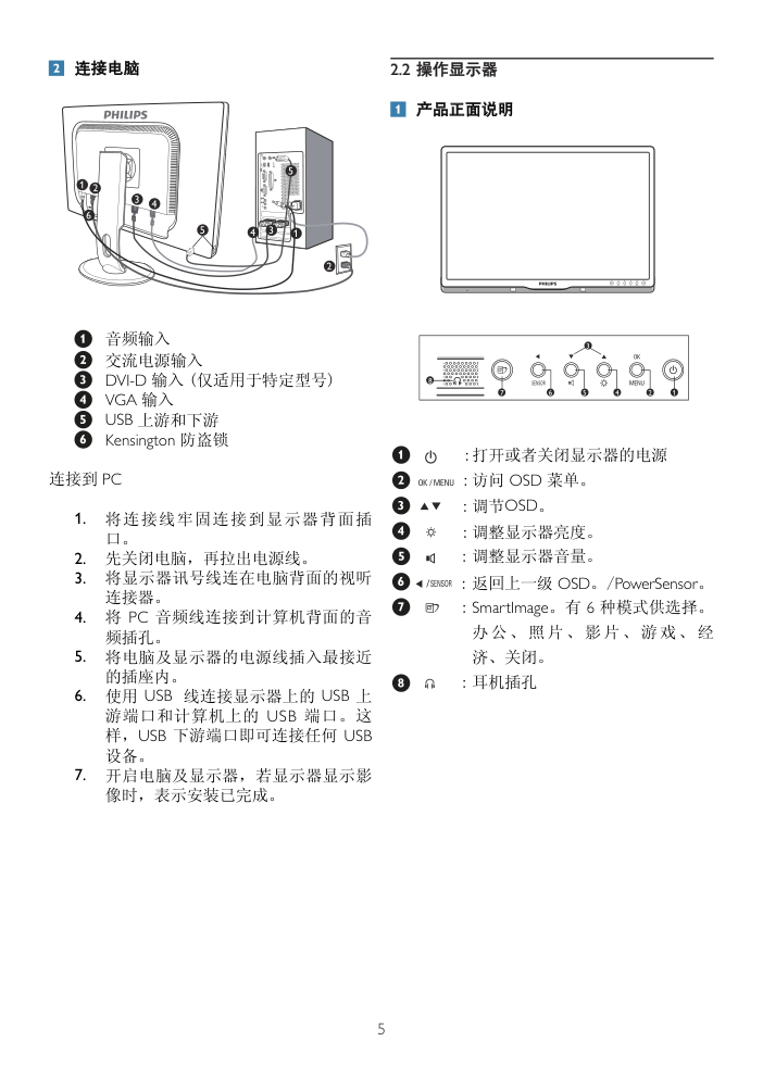 飞利浦245P2EB93液晶显示器说明书-6 飞利浦245P2EB93液晶显示器说明书-6