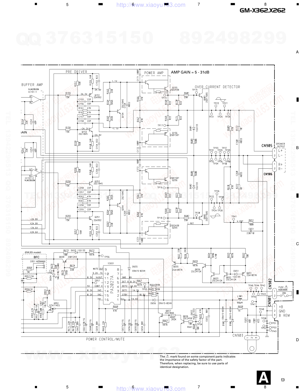 先锋PIONEER GM-X362音响电路图-8 先锋PIONEER GM-X362音响电路图-8