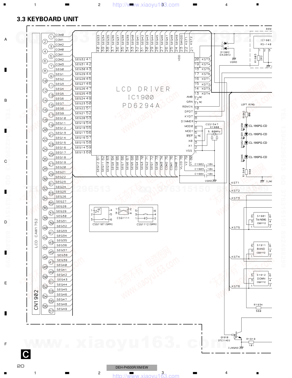 先锋PIONEER DEH-P4500RXNEW电路图-9 先锋PIONEER DEH-P4500RXNEW电路图-9