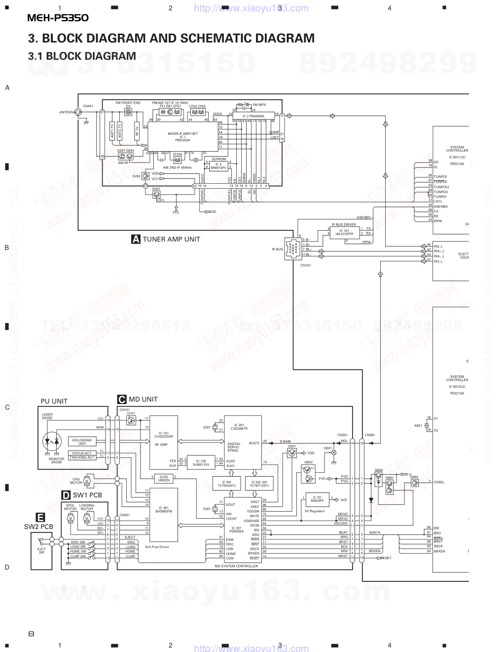 先锋PIONEER MEH-P5350音响电路图-7 先锋PIONEER MEH-P5350音响电路图-7