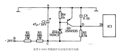 夏普R-6G65微波炉电路图-6 夏普R-6G65微波炉电路图-6