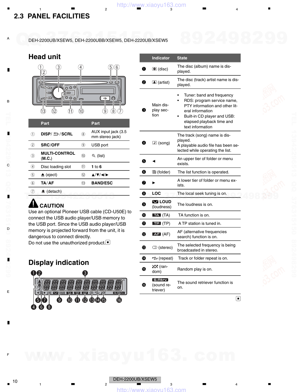 先锋PIONEER DEH-2200UBXSEW5电路图-9 先锋PIONEER DEH-2200UBXSEW5电路图-9
