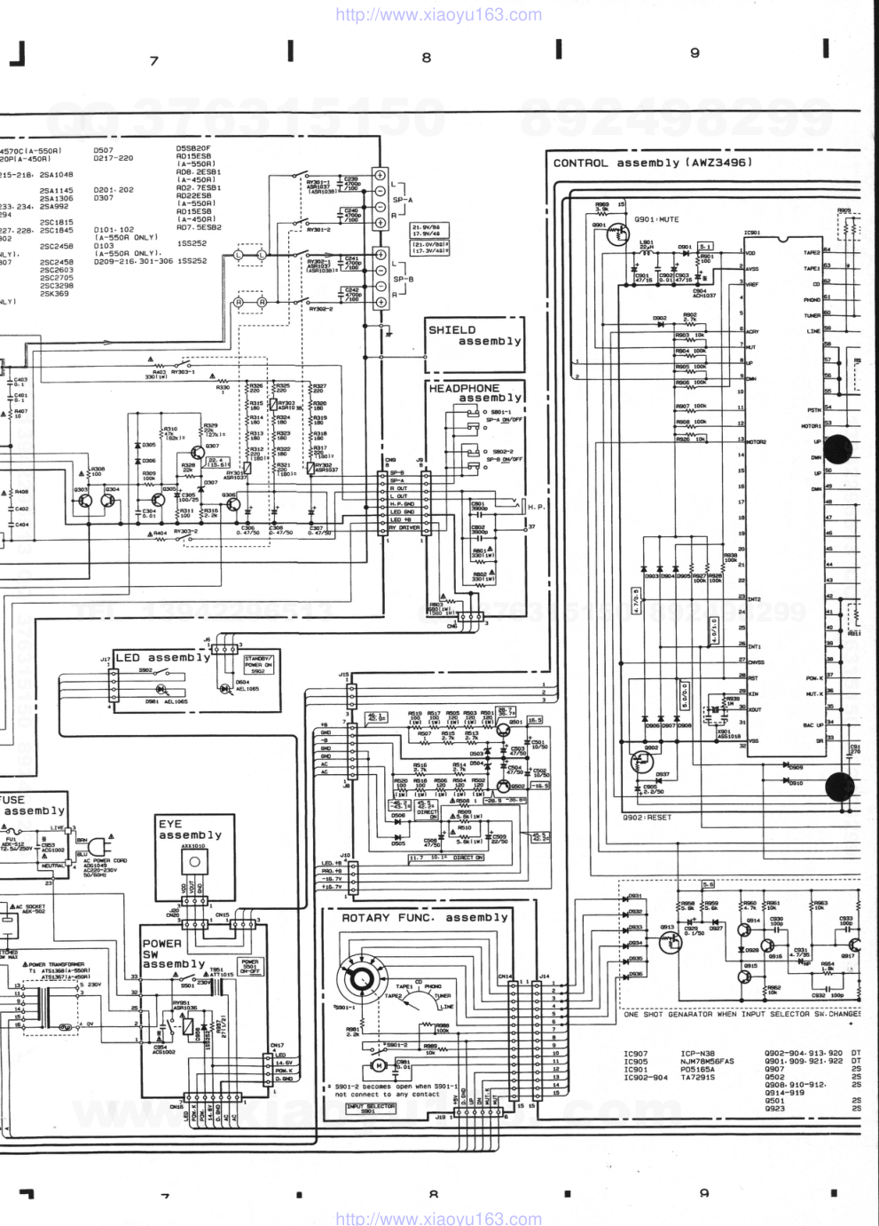 先锋PIONEER A-550R音响电路原理图-7 先锋PIONEER A-550R音响电路原理图-7
