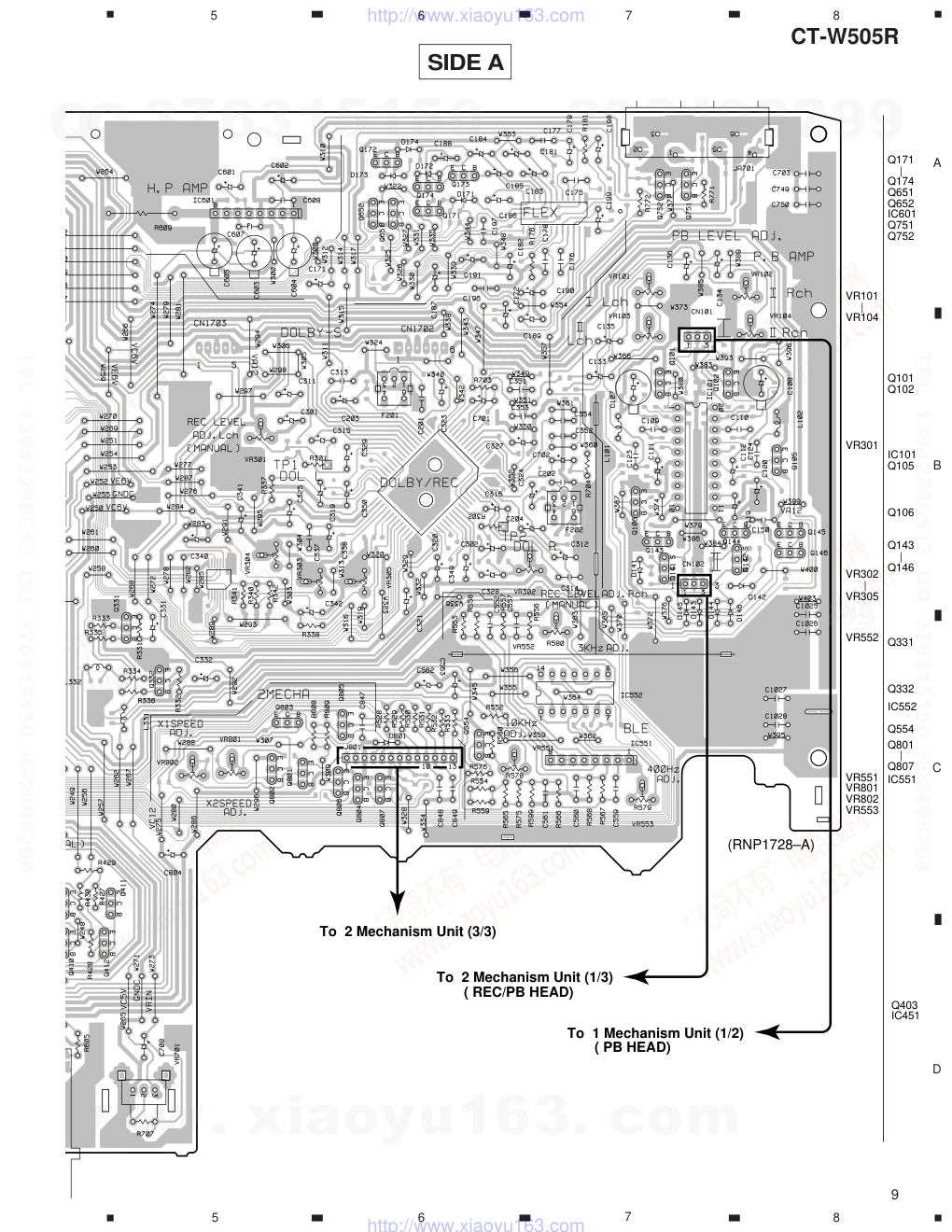 先锋PIONEER CT-W505R电路图-8