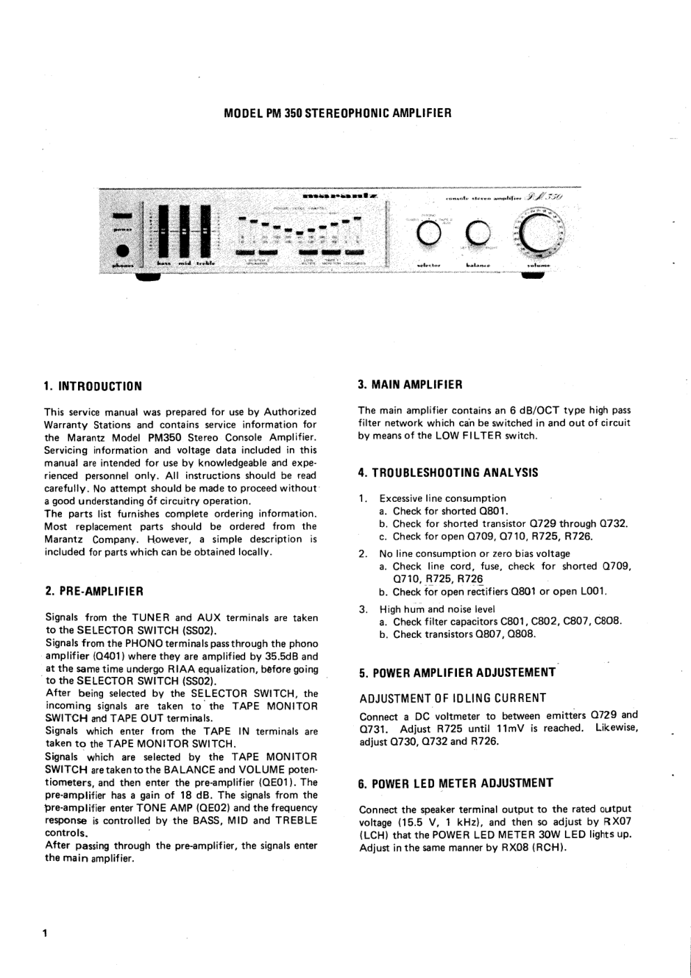 马兰士MARANTZ PM350音响电路图-3 马兰士MARANTZ PM350音响电路图-3