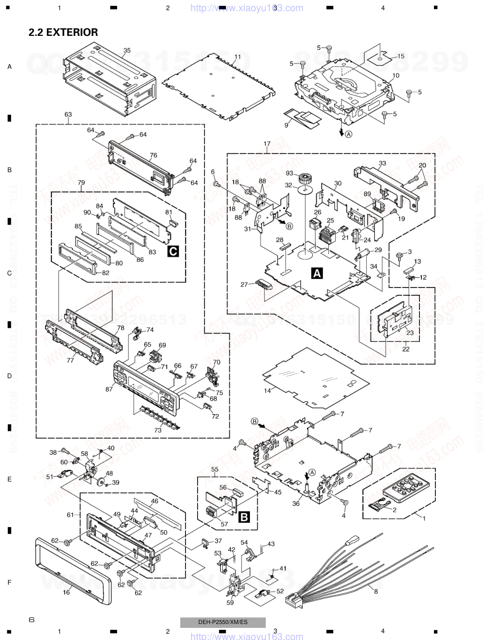 先锋PIONEER DEH-P2550XNES电路图-5 先锋PIONEER DEH-P2550XNES电路图-5