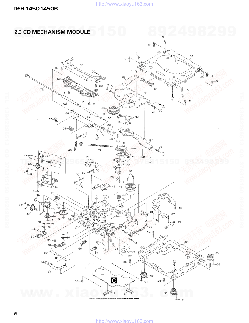 先锋PIONEER DEH-1450BXMES电路图-5 先锋PIONEER DEH-1450BXMES电路图-5
