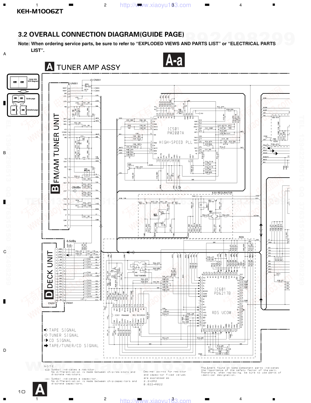 先锋PIONEER KEH-M1006ZT音响电路图-9