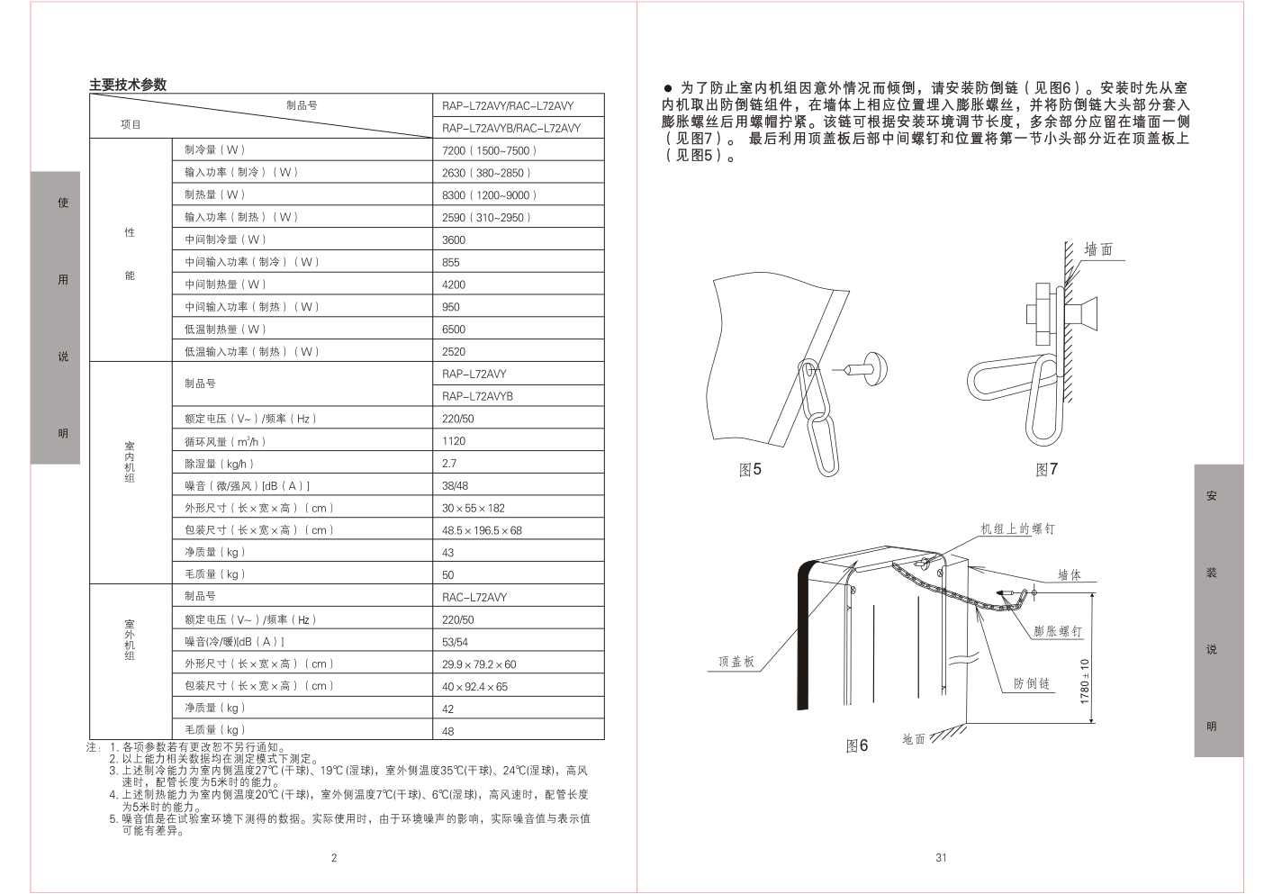 日立空调KFR-72LWBpB型使用说明书-3
