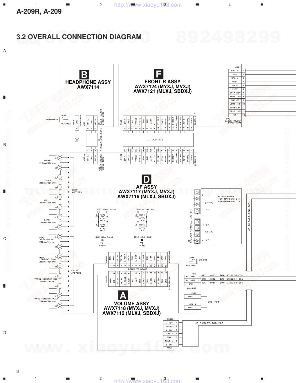 先锋PIONEER A-209R音响电路原理图-7 先锋PIONEER A-209R音响电路原理图-7