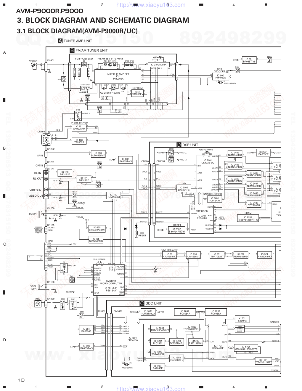 先锋PIONEER AVM-P9000R音响电路原理图-9 先锋PIONEER AVM-P9000R音响电路原理图-9
