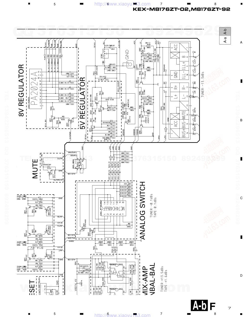 先锋PIONEER KEX-M8176ZT音响电路图-6