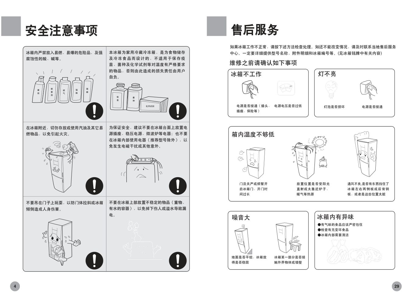 海尔变频冰箱白马王子BCD-259BSW使用说明书-5