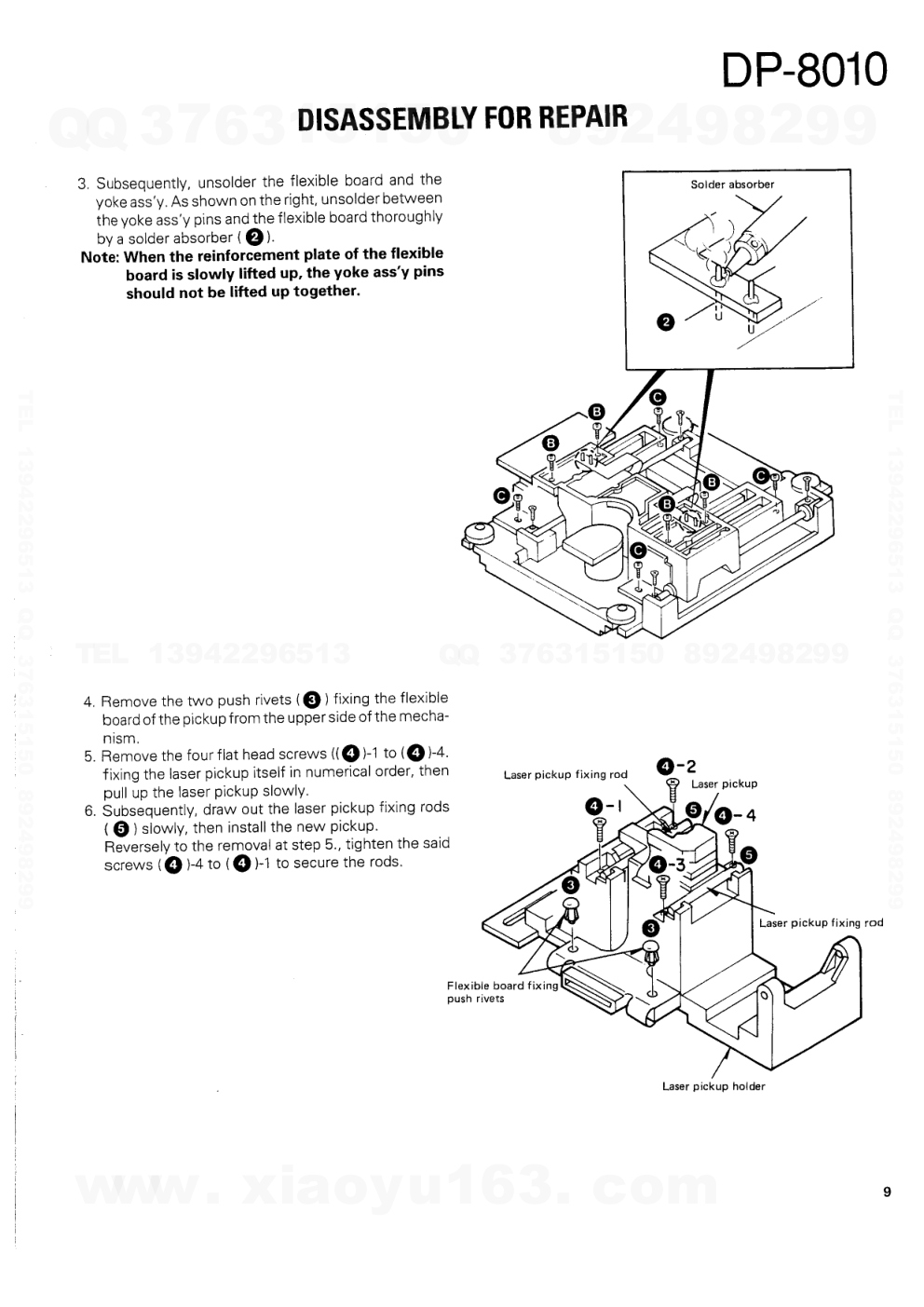 建伍KENWOOD DP-8010 CD播放机维修手册-8 建伍KENWOOD DP-8010 CD播放机维修手册-8