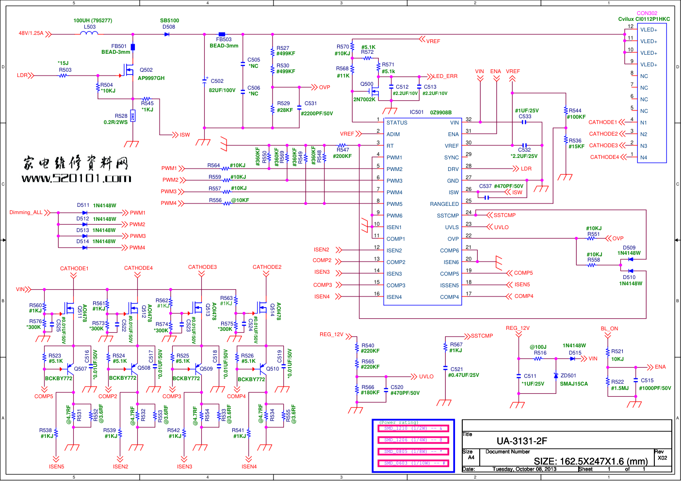 海尔LE50A5000液晶电视电源板电路图-1 海尔LE50A5000液晶电视电源板电路图-1