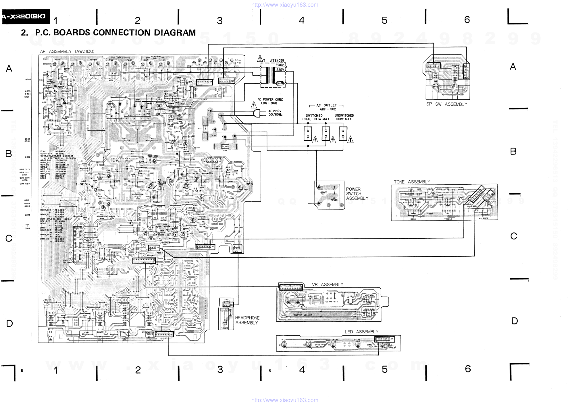 先锋PIONEER A-X320(BK)音响电路原理图-3 先锋PIONEER A-X320(BK)音响电路原理图-3