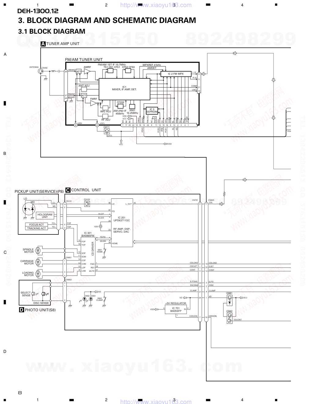 先锋PIONEER DEH-1300UC电路图-7