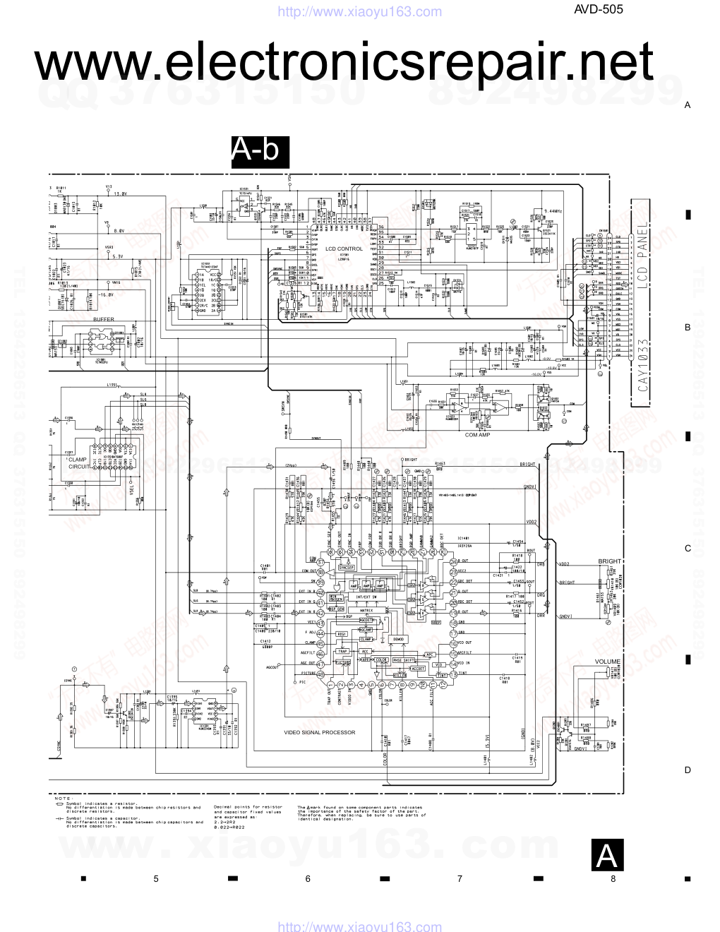 先锋PIONEER AVD-505音响电路原理图-1