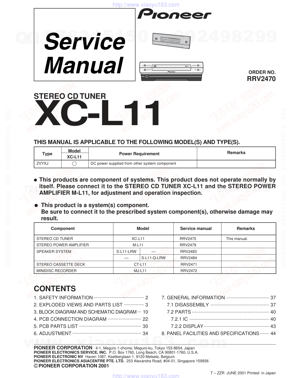 先锋PIONEER XC-L11电路图-0