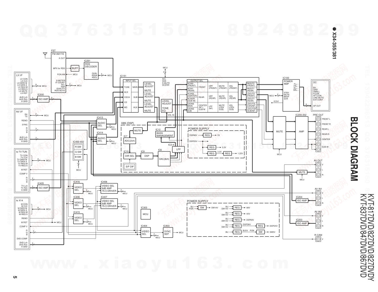 建伍KENWOOD KVT-817DVD播放器电路原理图-4 建伍KENWOOD KVT-817DVD播放器电路原理图-4