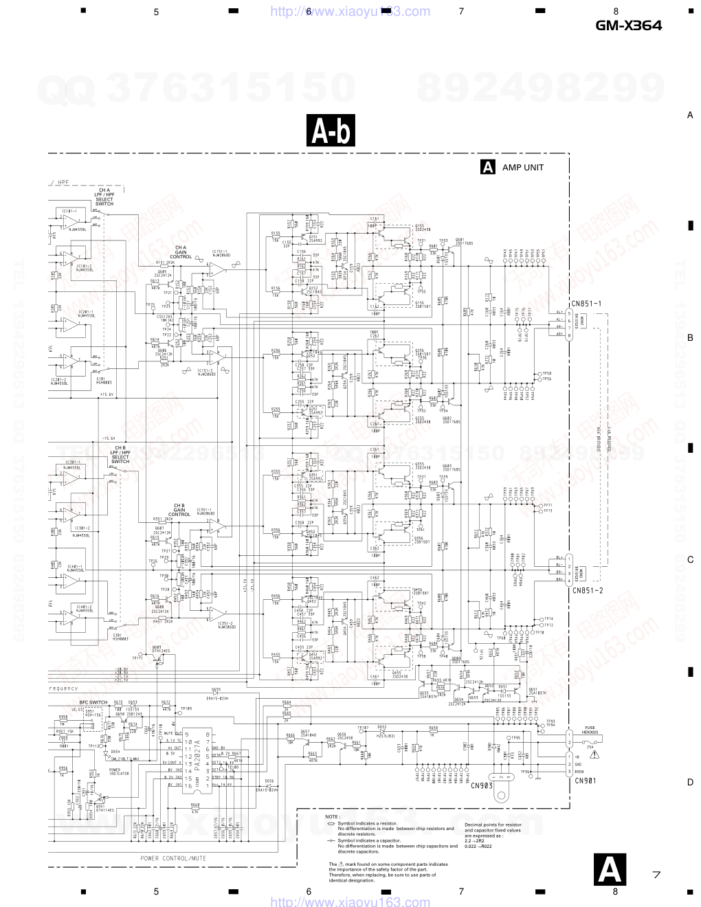 先锋PIONEER GM-X364音响电路图-6 先锋PIONEER GM-X364音响电路图-6