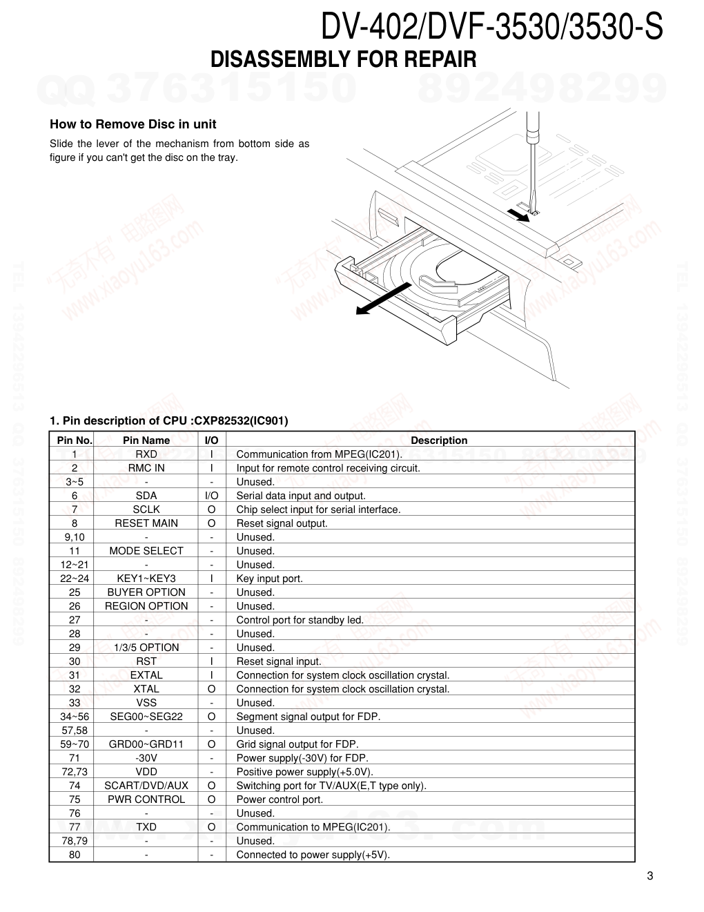 建伍KENWOOD DV-402 CDDVD播放机维修手册-2