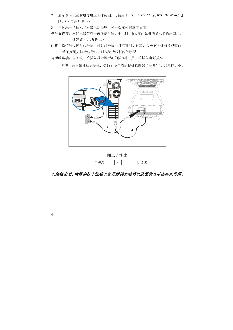联想E75显示器说明书-4 联想E75显示器说明书-4