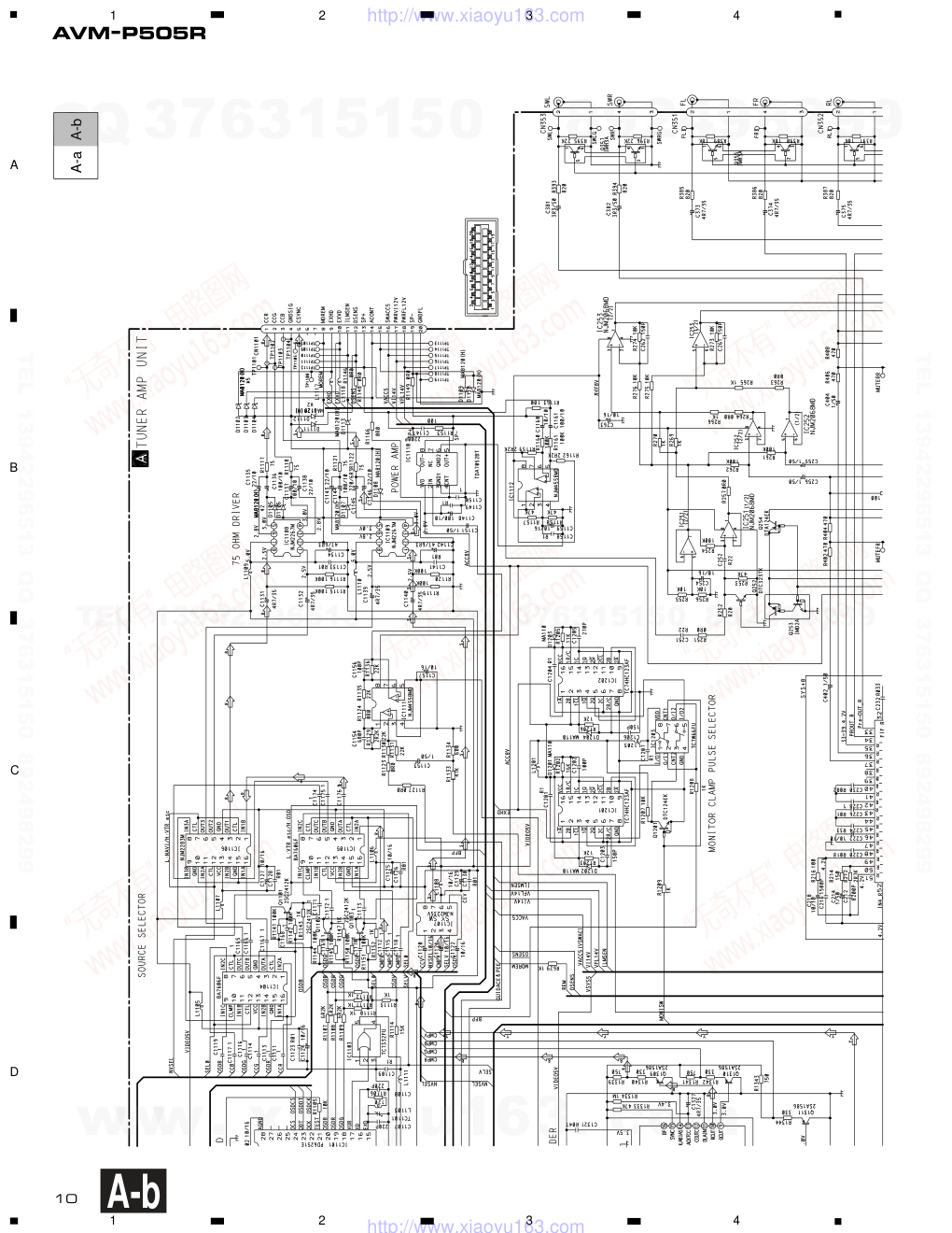 先锋PIONEER AVM-P505R音响电路原理图-9 先锋PIONEER AVM-P505R音响电路原理图-9