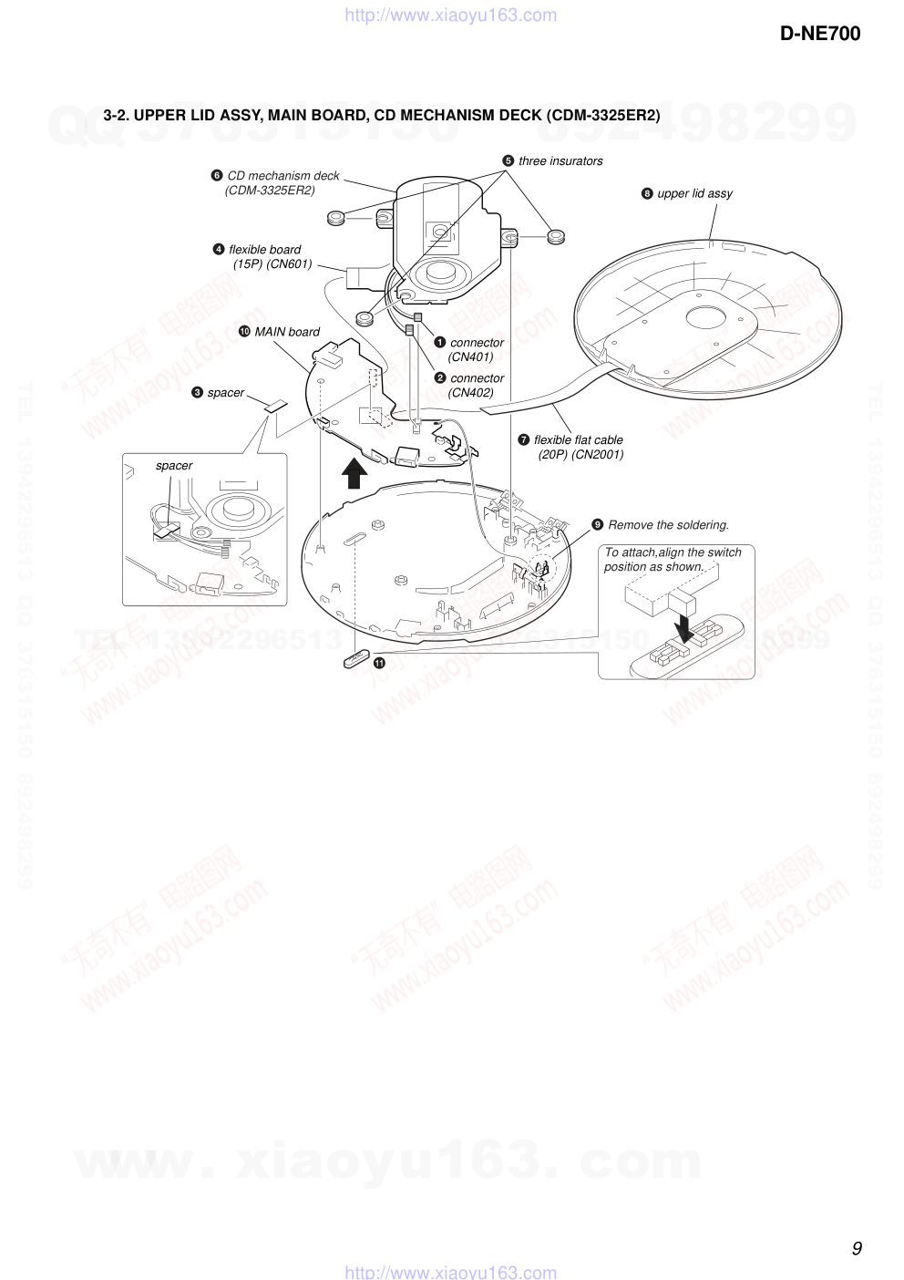 索尼SONY D-NE700音响电路图-8 索尼SONY D-NE700音响电路图-8